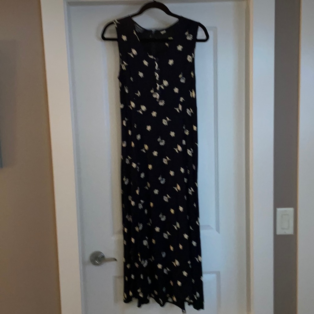 Vintage Bally dress size Eu42 Blue w cream floral
